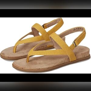 SOUL Naturalizer Carolyn Wedge Sandal with Slingback Strap Yellow NIB Size 10